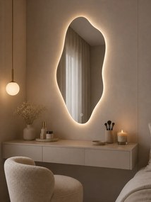 LUSTRO KAMYK LED 40x80 M-570 WŁĄCZNIK DOTYKOWY ŁAZIENKOWE Z PODŚWIETLENIEM