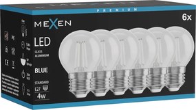 Mexen Vintis 6x żarówka filament LED E27, G45, 4W, 55 lm, blue - L156-E27-04XX-47x06