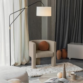 Beżowy designerski fotel MILU