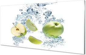 Szkło do Kuchni na Ścianę Plasterki Jabłka w Wodzie