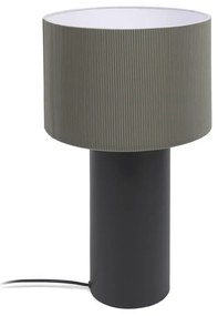 Czarno-szara lampa stołowa z metalowym kloszem (wys. 50 cm) Domicina – Kave Home