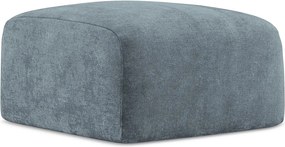 Pufa - z tkaniny szenilowej - jeans - LEILA