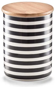Ceramiczny pojemnik STRIPES z bambusową pokrywką, 580 ml, ZELLER