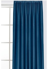 Niebieska aksamitna zasłona częściowo zaciemniająca (dimout) 265x225 cm Velto – Filumi