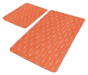 Aksamitne dywaniki łazienkowe w kolorze terakoty zestaw 2 szt. 60x100 cm – Mila Home