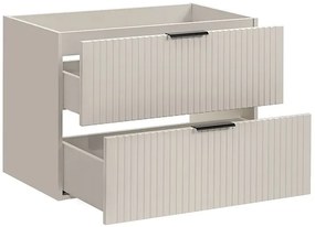 Beżowa szafka umywalkowa z szufladami 80 cm - Edar 3X