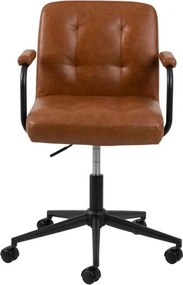 Brązowe krzesło biurowe w stylu retro Cosmo Actona