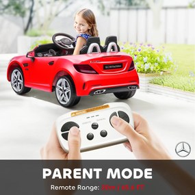 AIYAPLAY Elektryczny samochód dla dzieci z reflektorami LED, pasem bezpieczeństwa, klaksonem, muzyką, 3-5 km/h, dla dzieci 3-6 lat, Czerwony