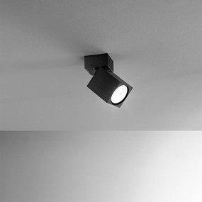 Perenz CONNECT regulowana kwadratowa lampa ścienna LED, czarna, 1xGu10