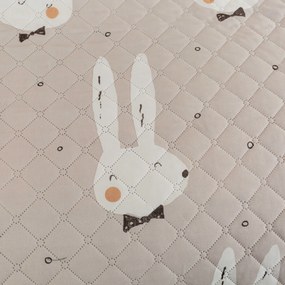 Narzuta na łóżko ze wzorem WHITE RABBIT, beżowy Rozmiar: 170 x 210 cm