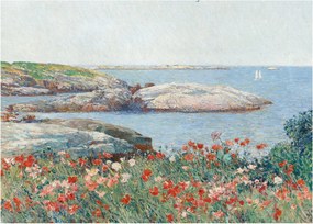 Obraz na szkle - Childe Hassam, Poppies,  Isles of Shoals, reprodukcje (70x50 cm)