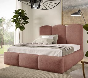 Różowe łóżko chmurka z pikowanym zagłówkiem 5 rozmiarów T9-H05