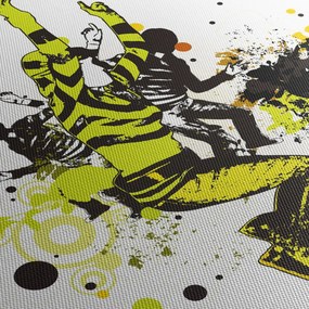 Obraz - Street dance (z zegarem) (90x30 cm)
