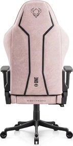 Fotel gamingowy młodzieżowy Diablo X-One Small Size materiałowy, Akira Pink