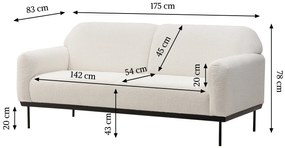 Biała designerska sofa ANDERSON