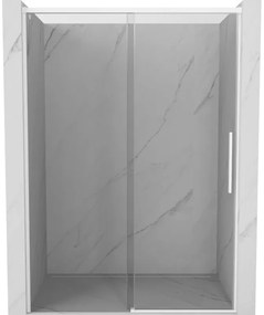 Mexen Rox drzwi prysznicowe rozsuwane 140 cm, transparent, białe - 8C2-140-000-20-00