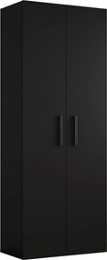 Masseno Garderoba MODULO 80/204/40 cm do Przedpokoju Nowoczesna Czarna