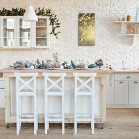 Zegar ścienny Złote Bombki Święta Dekoracje