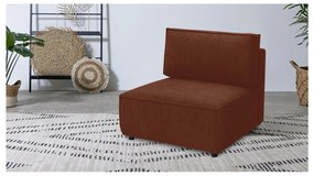 Ceglany sztruksowy moduł sofy (moduł środkowy) Nihad modular – Bobochic Paris