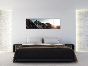 Obraz skalistego pasma górskiego (170x50 cm)