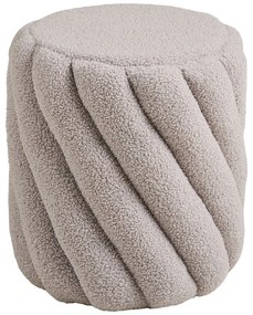 Szary puf z materiału bouclé Sana – House Nordic