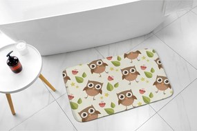 Dywanik łazienkowy antypoślizgowy Dywanik łazienkowy antypoślizgowy Sowy Ptaki
