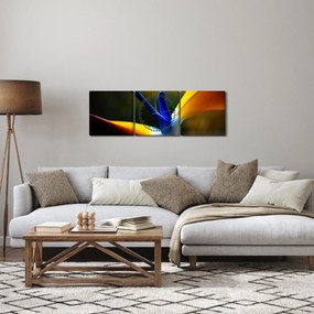 Obraz - Egzotyczny kwiat (z zegarem) (90x30 cm)