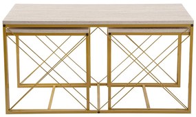 Stolik konferencyjny Defne Gold Travertine