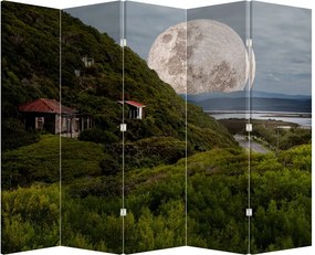 Parawan - Krajobraz z księżycem (210x170 cm)