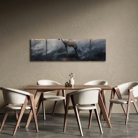 Obraz kozicy w płomieniach (170x50 cm)