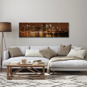 Obraz miasta nocą (170x50 cm)
