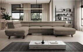 Narożnik RAVEN XL wolnostojący z funkcją spania tkanina Artico 37433 Beżowy WERSAL