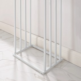 Stojak na ręczniki LINESTRO metalowy z 4 ramionami 93x45cm, biały
