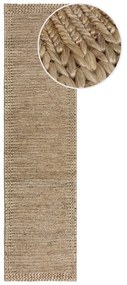 Naturalny chodnik z kenafu tkany ręcznie 60x230 cm Drew Border – Flair Rugs