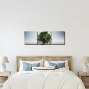 Obraz - Samotne drzewo (z zegarem) (90x30 cm)
