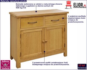 Dębowa komoda do sypialni i salonu - Bines