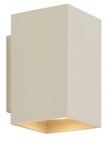 Nowoczesna lampa ścienna beżowa GU10 50 mm kwadratowa 2-punktowa - Sandy