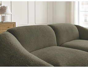 Zielona sofa z materiału bouclé 230 cm Tina – Bobochic Paris
