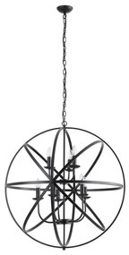 Searchlight 2478-8BK - Żyrandol na łańcuchu ORBIT 8xE14/60W/230V czarny