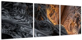 Obraz - Spojrzenie do środka (z zegarem) (90x30 cm)