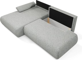 Masseno Narożnik DELTA z funkcją spania i pojemnikiem na pościel Narozniki L, Rozkładana sofa - Szary, PUENTE 92