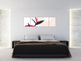 Obraz - Różowa abstrakcja kwiatowa N⁰1 (170x50 cm)