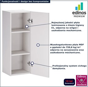 Biały wiszący półsłupek łazienkowy F7-A35