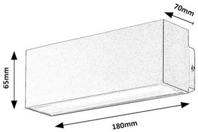 Rabalux 77076 zewnętrzna lampa ścienna LED Mataro 10 W, biały