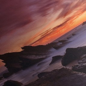 Obraz zachodu słońca na wybrzeżu (70x50 cm)