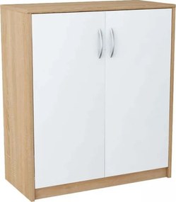 Klasyczna komoda dąb sonoma + biały S1-H13