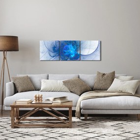 Abstrakcyjny obraz (z zegarem) (90x30 cm)