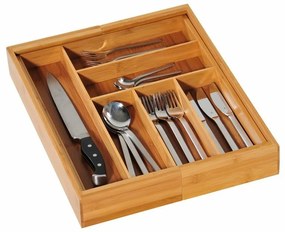 Kesper 58085 Ruchomy regał na sztućce z bambusa,na maks. 8 sztuk