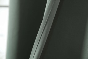 Szaro-zielona zasłona OXFORD 140x250 cm Zawieszanie: Taśma z wiązaniami