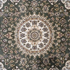 Dywan klasyczny Venezia Ornament zielono-kremowy 80 cm x 300 cm